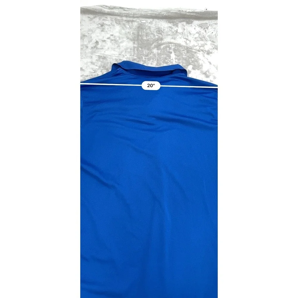 Adidas Polo Shirt Men's Size XL Blue Short Sleeve Golf Bristol Farms‎ Collared